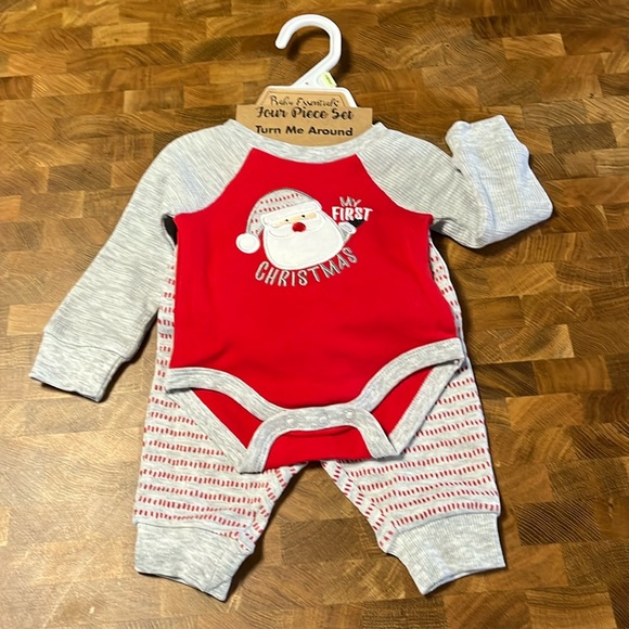 Brand new 3 months baby essentials first Christmas 4 piece outfit - Picture 1 of 3